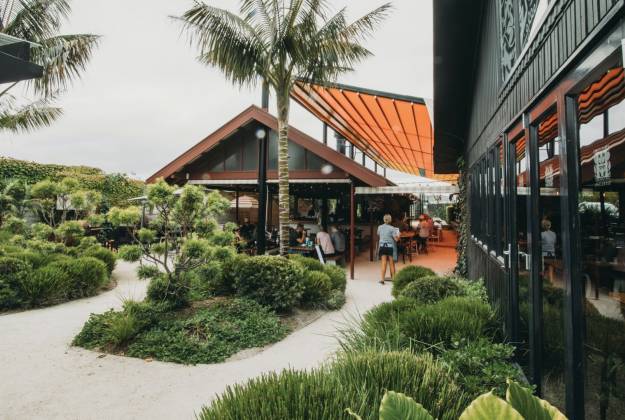 Outside area with greenery
